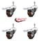 Service Caster 3 Inch High Temp Glass Filled Nylon 10mm Stem Caster Set with Total Lock Brake SCC-TSTTL20S314-GFNSHT-M1015-4 - alternate 3